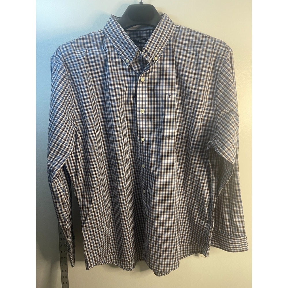 Izod Mens Classic Fit Long Sleeve Button-Up Shirt Size XXL (NWT)